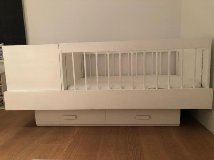 Gecombineerd kinderbed, Kinderen en Baby's, Kinderkamer | Bedden, Zo goed als nieuw, 180 cm of meer, 85 tot 100 cm, Lattenbodem
