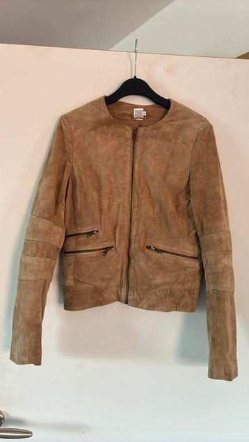 Veste en cuir Saint Tropez XS, Enlèvement ou Envoi, Saint tropez, Comme neuf, Brun