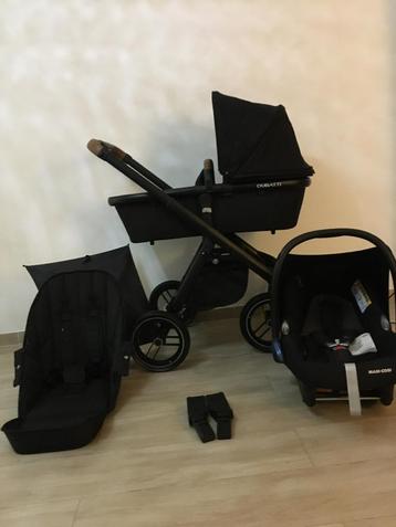 Dubatti One One Black/ Black kinderwagen 3-in-1 Compleet Set beschikbaar voor biedingen