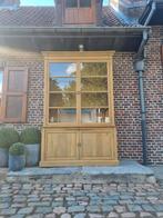 Eiken vitrinekast/buffetkast GRATIS LEVERING, Met deur(en), 200 cm of meer, 150 tot 200 cm, Eikenhout