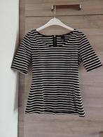 Blouse habillée H&M rayée noir et blanc taille S, Ophalen of Verzenden, Zo goed als nieuw, Maat 36 (S), Overige kleuren