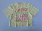 T-shirt jaune clair t 128 Je ne suis là que pour le fun, Enlèvement ou Envoi, Chemise ou À manches longues, Cks, Comme neuf