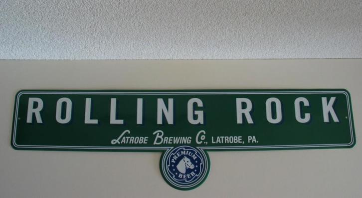 Rolling Rock straatnaambord ., Verzamelen, Merken en Reclamevoorwerpen, Nieuw, Reclamebord, Verzenden