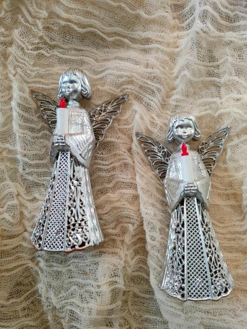 Vintage kerstengeltjes - set van 2 stuks, Diversen, Kerst, Gebruikt, Ophalen of Verzenden