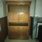 2 Wandkasten in eik, appart op te stellen of aan 1 muur, Huis en Inrichting, Ophalen, Gebruikt, Eikenhout, Met deur(en)