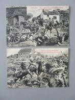 2 postkaarten WO1 Slag om Halen 1914, Verzamelen, Verzenden, Overige soorten, Foto of Poster