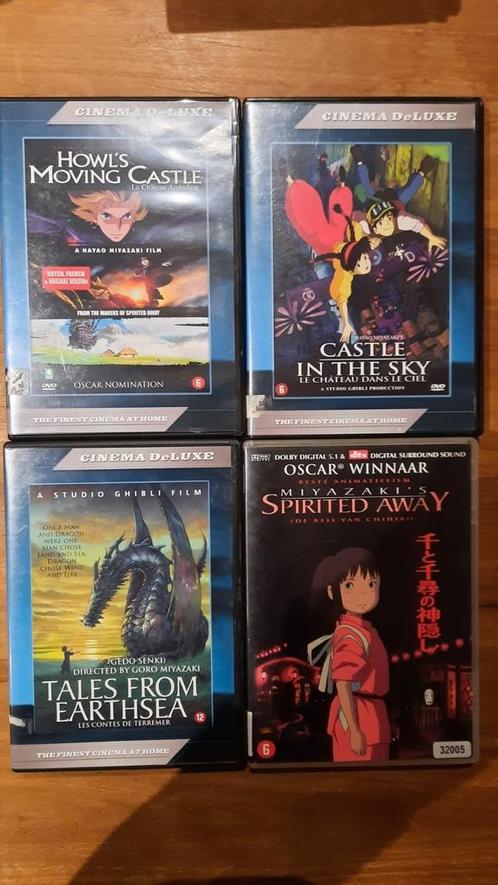 4 dvd´s Studio Ghibli anime Miyazaki, Cd's en Dvd's, Dvd's | Tekenfilms en Animatie, Zo goed als nieuw, Anime (Japans), Tekenfilm