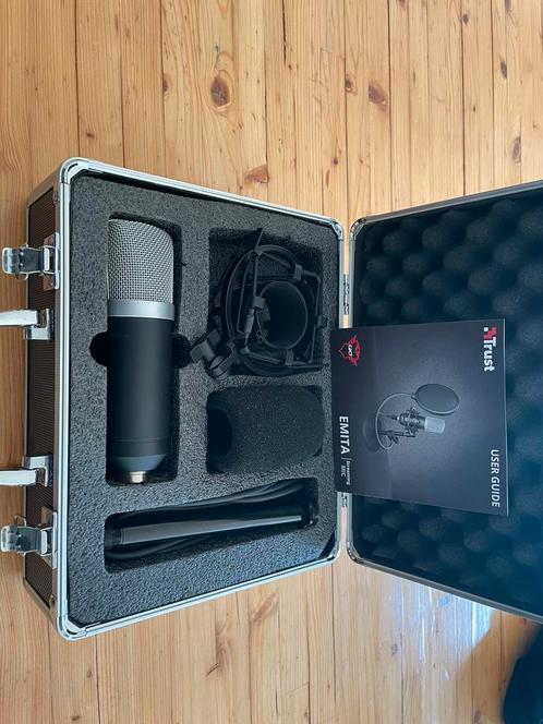 Trust GXT 252 Emita USB studio microfoon, Muziek en Instrumenten, Microfoons, Zo goed als nieuw, Ophalen of Verzenden