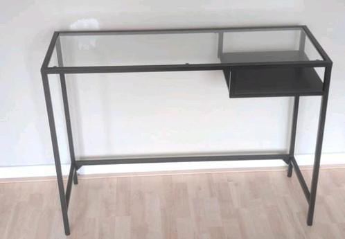 IKEA VITTSJO
console/tafellaptop metaal glas, Computers en Software, Laptoptafels, Zo goed als nieuw, Ophalen