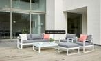 NIEUWE Caldela loungeset in wit aluminium, Tuin en Terras, Ophalen, 6 zitplaatsen, Bank, Loungeset