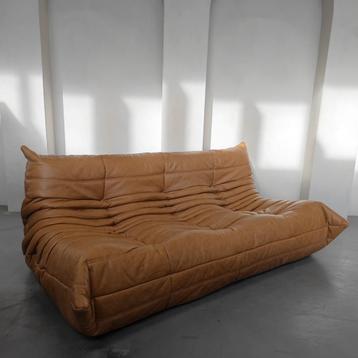 Ligne Roset Togo - Driezits Camel - vol aniline leder beschikbaar voor biedingen