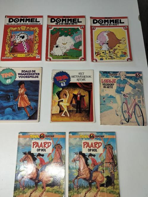 Strips Dommel (3stuks) Tina (5stuks), Boeken, Stripverhalen, Gelezen, Meerdere stripboeken, Ophalen of Verzenden