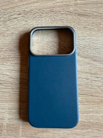 iPhone 17pro hoesje blauw leer, MagSafe beschikbaar voor biedingen