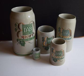 5 pots à bière vintage