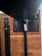 Eettafel teak met stalen poten en stoelen, Huis en Inrichting, Tafels | Eettafels, Ophalen, Gebruikt, 100 tot 150 cm, Teakhout