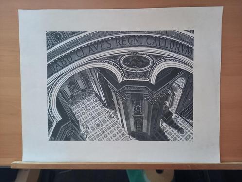 M.C. Escher - Litho - St. Pieter Rome (after), Antiek en Kunst, Kunst | Litho's en Zeefdrukken, Verzenden