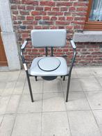 Chaise percée avec Seau hygiénique 53cm d'assise nikel, Ophalen