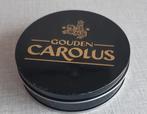 4  ijzeren onderzetters in ijzeren  doosje : gouden carolus, Verzamelen, Biermerken, Ophalen of Verzenden