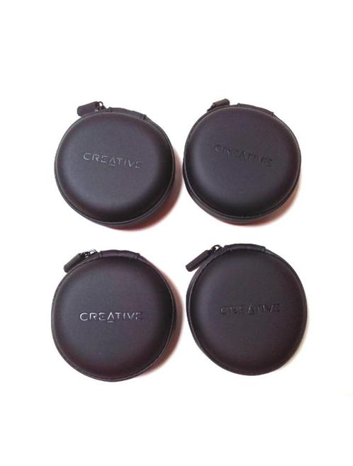 4 pochettes à coque noires pour écouteurs en simili cuir, Bijoux, Sacs & Beauté, Accessoires Autre, Comme neuf, Enlèvement ou Envoi