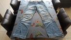 Jeans met camouflage print, Fishbone, Maat 46 (S) of kleiner, Gedragen, Blauw