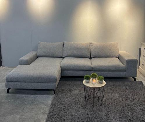 Lichtgrijze hoekzetel, Huis en Inrichting, Zetels | Zetels, Gebruikt, Hoekbank, Driepersoons, 250 tot 300 cm, 150 cm of meer, Stof