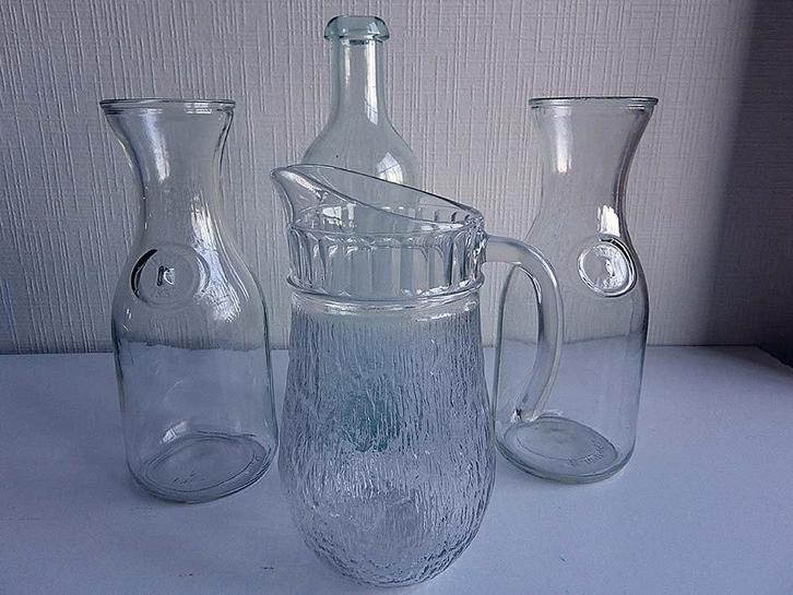 Tafel of Serveerkaraffen, Huis en Inrichting, Keuken | Servies, Zo goed als nieuw, Glas, Ophalen of Verzenden