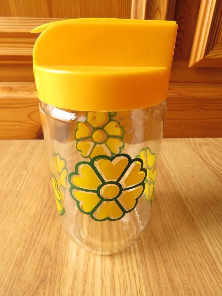 vintage pot bocal Meli en plastique et verre de 0,72L, Huis en Inrichting, Keuken | Servies, Gebruikt, Kom(men), Glas, Ophalen of Verzenden