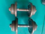 2 sets Dumbells old school iron, Sport en Fitness, Ophalen