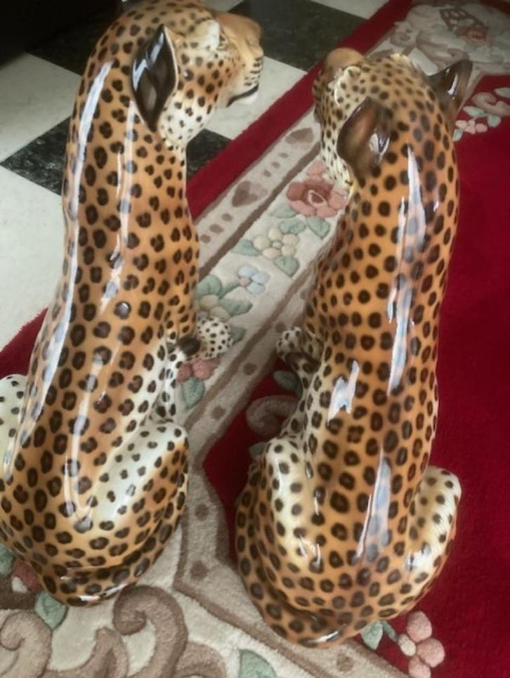 UNIEK koppel LUIPAARDEN IN PORSELEIN; 100% intact. prijs per, Antiek en Kunst, Antiek | Keramiek en Aardewerk, Ophalen