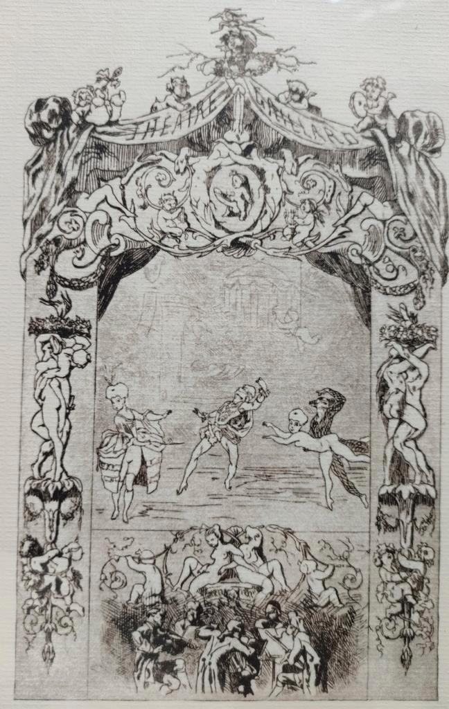 FÉLICIEN ROPS - THEATRE GAILLARD, Antiek en Kunst, Kunst | Litho's en Zeefdrukken, Ophalen of Verzenden