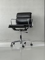 Vitra eemes ea 217 chroom zwart leder bureaustoelen, Huis en Inrichting, Ophalen of Verzenden, Zo goed als nieuw, Zwart, Bureaustoel