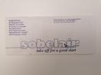 Coupon de vol Sabena Sobelair #01-SLR00074673, Collections, Utilisé, Enlèvement ou Envoi