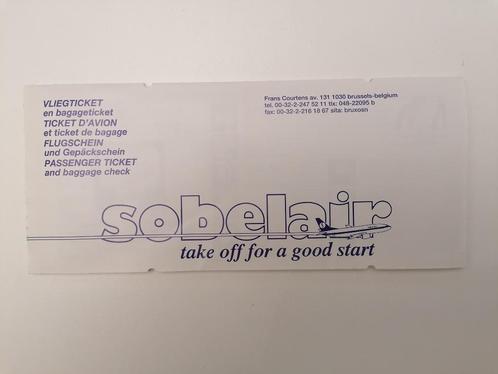 Sabena Sobelair Ticket Flight Coupon #01-SLR00074673 1997, Verzamelen, Sabenasouvenirs, Gebruikt, Ophalen of Verzenden