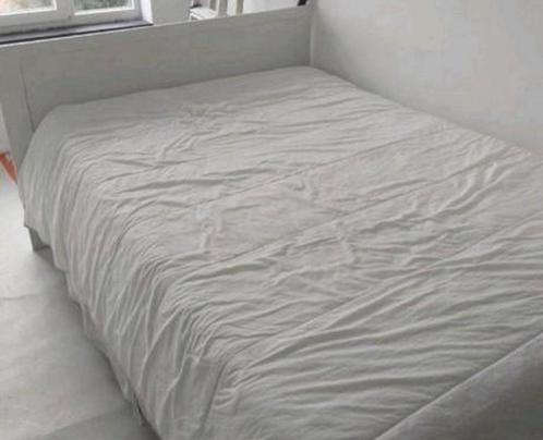 wit houten bed Leen Bakker 140/200 + nieuwe boxsprings, Huis en Inrichting, Slaapkamer | Bedden, Zo goed als nieuw, Ophalen