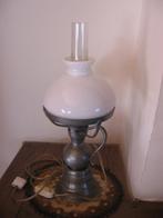 werkende tinnen lamp 41 cm hoog breedte kap 17 cm, Ophalen