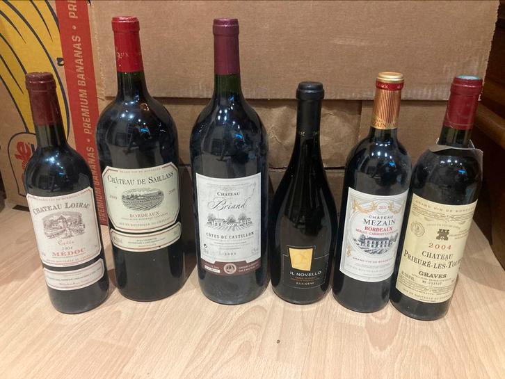 Lot verschillende wijnen waaronder enkele magnum flessen, Verzamelen, Wijnen, Zo goed als nieuw, Ophalen