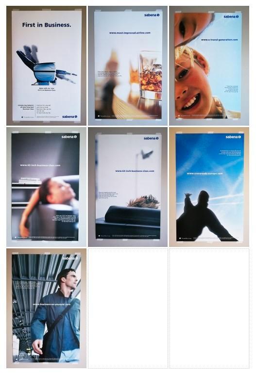 Sabena Poster Qualiflyer Group 1990's QG-L1>L7 Collection, Verzamelen, Posters, Nieuw, Reclame, Deurposter of groter, Rechthoekig Staand