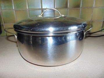 Kookpot inox 5 liter, Enlèvement ou Envoi, Utilisé, Inox, Casserole ou Cocotte-minute