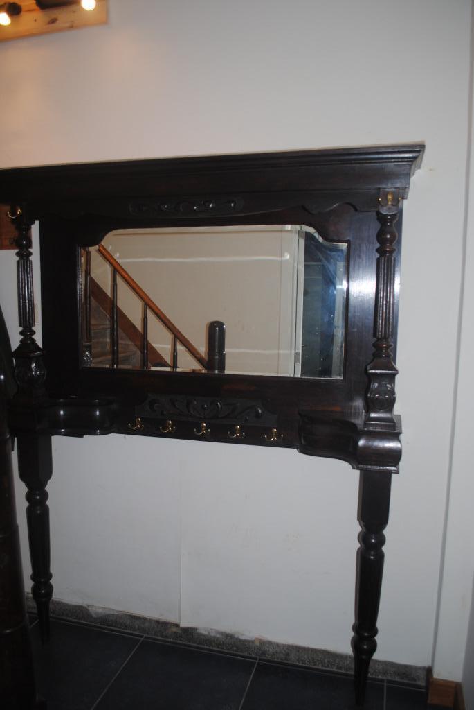 ANTIEKE MUURKAPSTOK MET SPIEGEL, Antiek en Kunst, Antiek | Overige Antiek, Ophalen