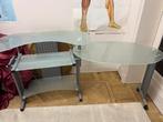 Bureau tafel glas 80€, Caravans en Kamperen, Ophalen, Gebruikt