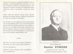 Eerste minister Gaston Eyskens  1905-1998, Verzamelen, Bidprentjes en Rouwkaarten, Ophalen of Verzenden