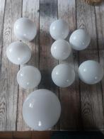Lot lampenkappen glazen bollen., Ophalen of Verzenden