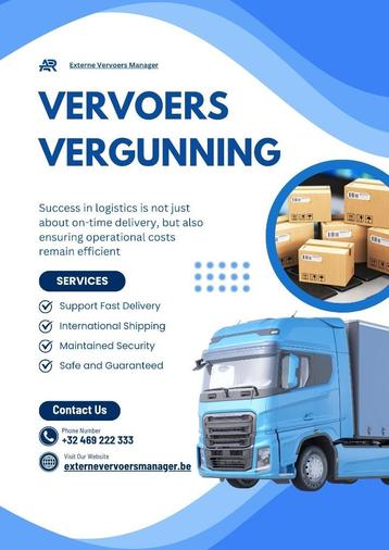 Vakbekwaamheid - Vervoersvergunning - Vervoersmanager beschikbaar voor biedingen