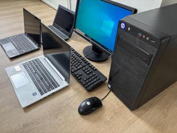 PC  i3 7th gen + 3 kapotte laptops: EliteBook, 2x chromebook beschikbaar voor biedingen