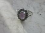 Belle bague ancienne 1960 argent améthyste France T59, Ophalen of Verzenden, Zilver, Zilver