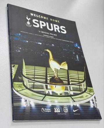 2018/19 TOTTENHAM HOTSPUR v CRYSTAL PALACE voetbal boek beschikbaar voor biedingen