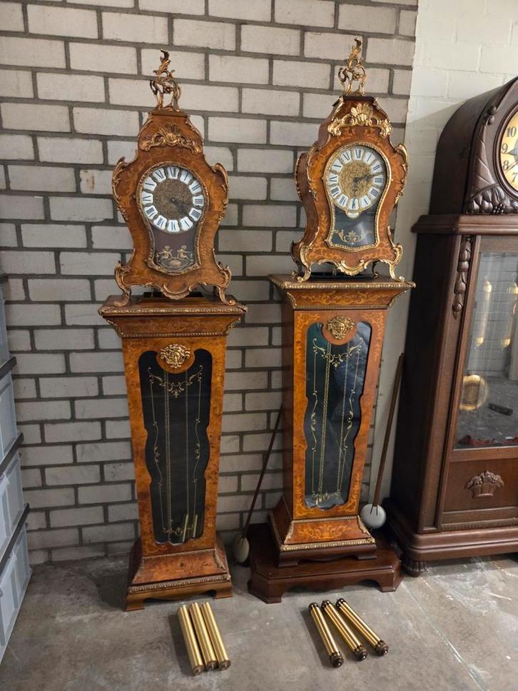 2 mooie jonge boulle klokken westminsters, Antiek en Kunst, Antiek | Klokken, Ophalen