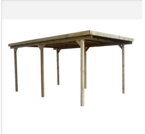 /luifel 300/1000/290h hout in bouwpakket + plattegrond, Doe-het-zelf en Bouw, Hout en Planken, Zo goed als nieuw, Grenen, Geïmpregneerd