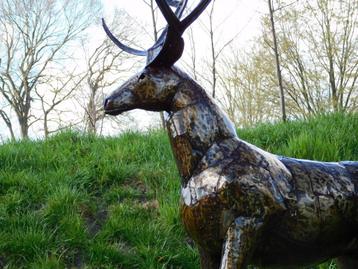 Cerf « Afri » XXL - 195 cm - Fait main et unique, Enlèvement ou Envoi