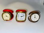 Set van drie vintage reiswekkers in perfecte staat, Elektronische apparatuur, Wekkers, Ophalen of Verzenden, Zo goed als nieuw